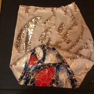 Stardust Love Sequin hoodie Infinity Scarf reversible